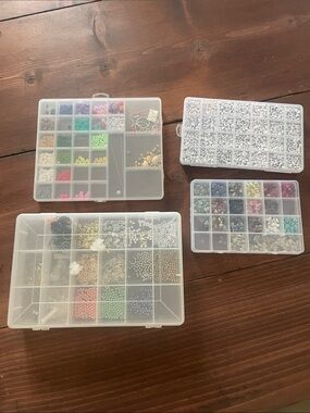 Beads Lot- Multi-Pack (Colored/White/Clear)